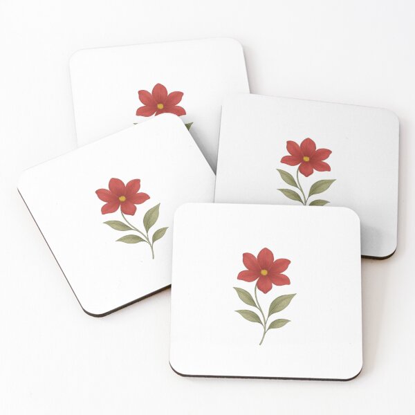 Item preview, Red Watercolor Flower Print | Botanical Floral Illustration | Vintage Style Wall Art Gift designed and sold by The-SilentPlace.