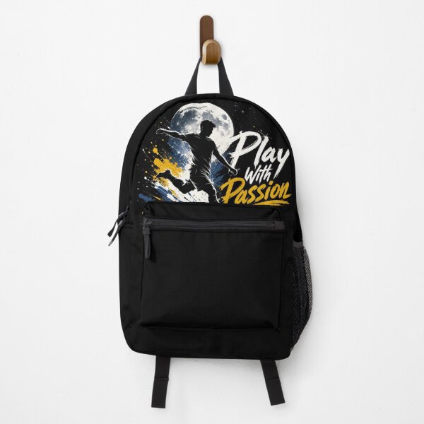 Item preview, Play With Passion Football Silhouette | Soccer Player Moon Night Graphic designed and sold by DoneAndDusted.