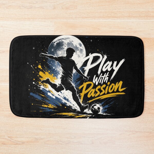 Item preview, Play With Passion Football Silhouette | Soccer Player Moon Night Graphic designed and sold by DoneAndDusted.