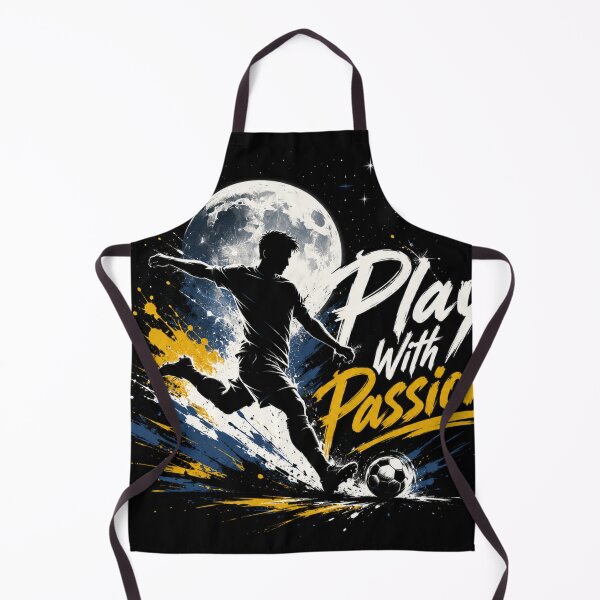 Item preview, Play With Passion Football Silhouette | Soccer Player Moon Night Graphic designed and sold by DoneAndDusted.
