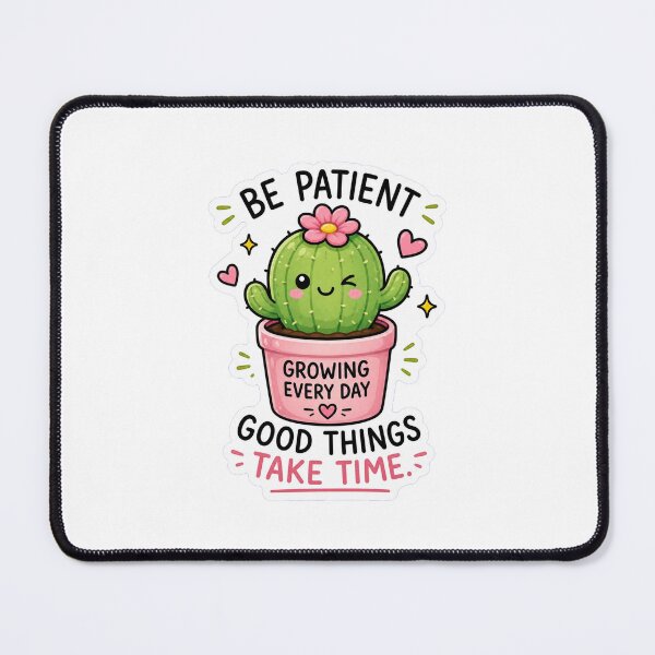 Item preview, Be Patient Good Things Take Time Cactus Sticker | Cute Motivation designed and sold by Ricomin.