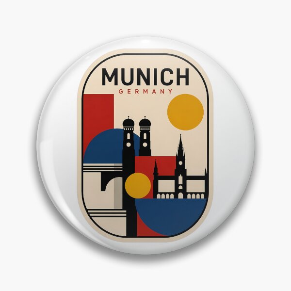 Item preview, Munich Germany Retro Minimalist City Skyline designed and sold by k3rstman1.