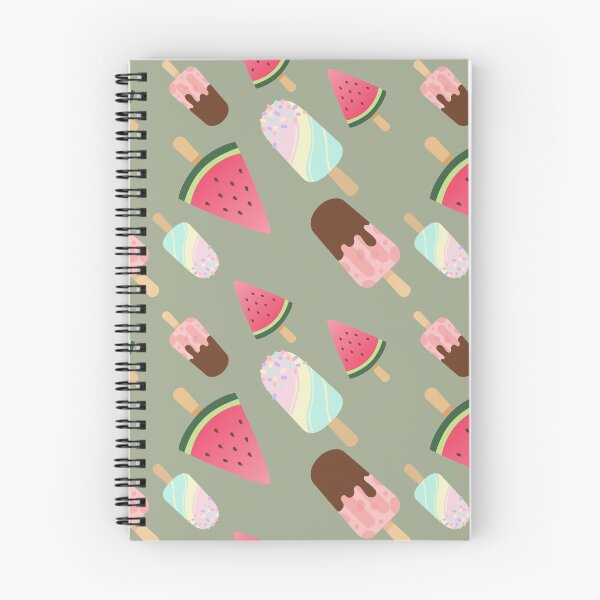 Item preview, Cute Watermelon and Summer Ice Cream Popsicles Pattern designed and sold by Nikola Dio.