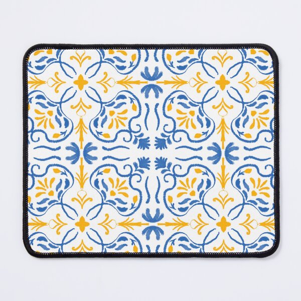 Item preview, Blue Golden Floral Mediterranean Summer designed and sold by sunsmilestudio.