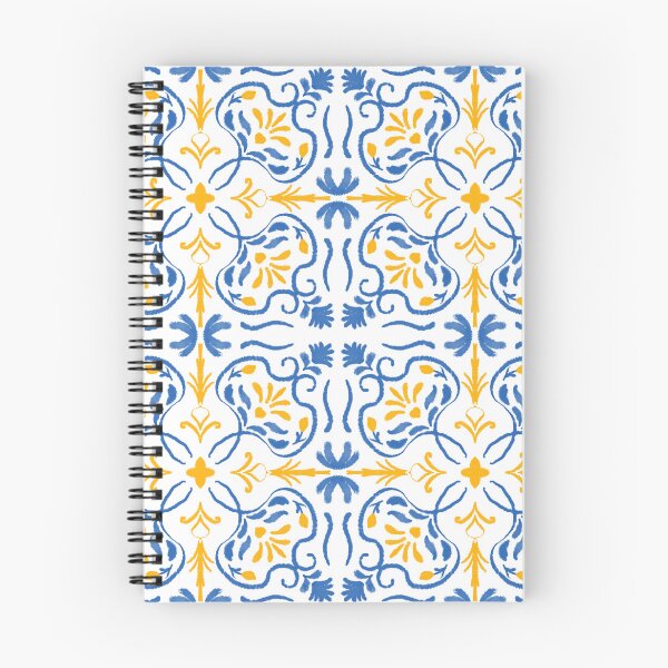 Item preview, Blue Golden Floral Mediterranean Summer designed and sold by sunsmilestudio.