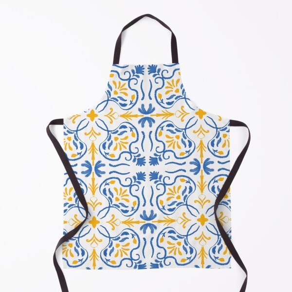 Item preview, Blue Golden Floral Mediterranean Summer designed and sold by sunsmilestudio.