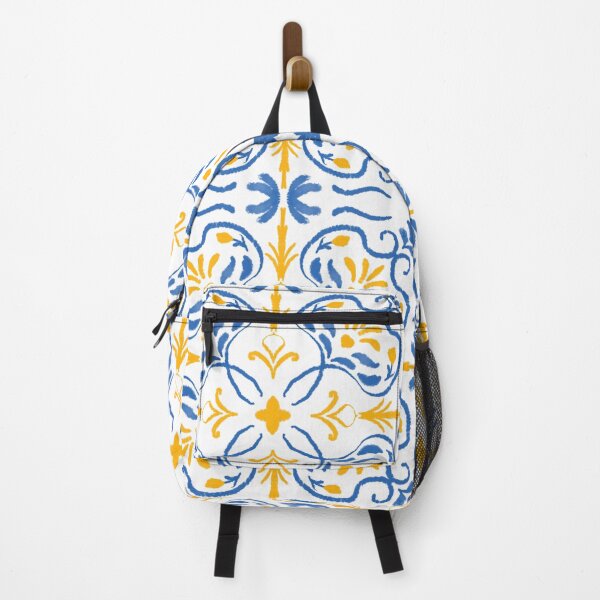 Item preview, Blue Golden Floral Mediterranean Summer designed and sold by sunsmilestudio.