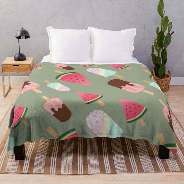 Item preview, Cute Watermelon and Summer Ice Cream Popsicles Pattern designed and sold by Nikola Dio.
