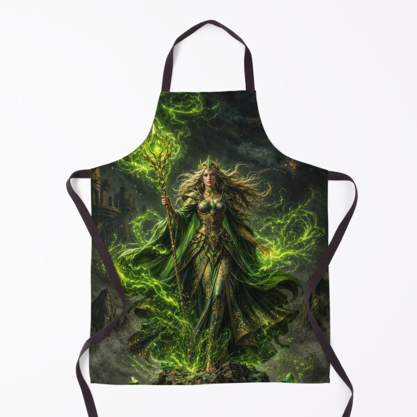 Item preview, Emerald Crystal Sorceress Queen | Green Arcane Magic Fantasy Art designed and sold by DrakariArt.