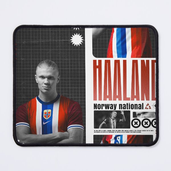 Item preview, Erling Haaland - Norway #9 Striker Industrial Graphic Art designed and sold by Shopunte.