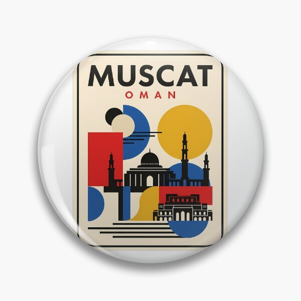 Item preview, Muscat Oman Geometric Abstract Skyline Travel Art designed and sold by k3rstman1.
