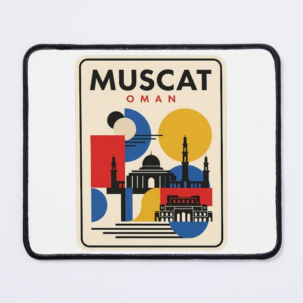 Item preview, Muscat Oman Geometric Abstract Skyline Travel Art designed and sold by k3rstman1.