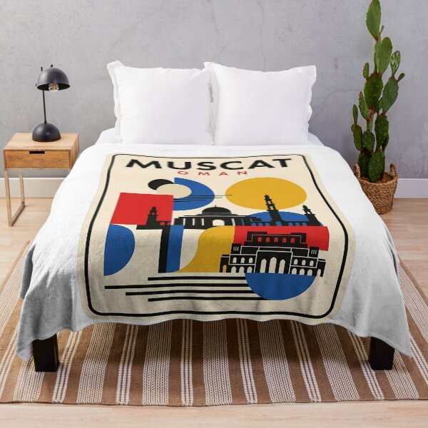 Item preview, Muscat Oman Geometric Abstract Skyline Travel Art designed and sold by k3rstman1.