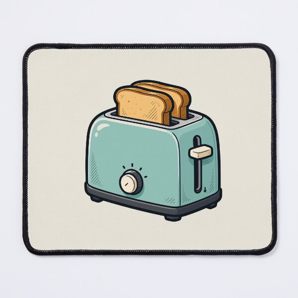 Item preview, Retro Teal Toaster with Toast Breakfast Kitchen Appliance Design designed and sold by American Spirit.