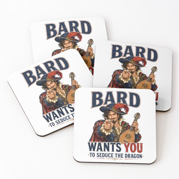 Item preview, Bard Wants You To Seduce The Dragon Tabletop Parody Art designed and sold by Fenay Designs.
