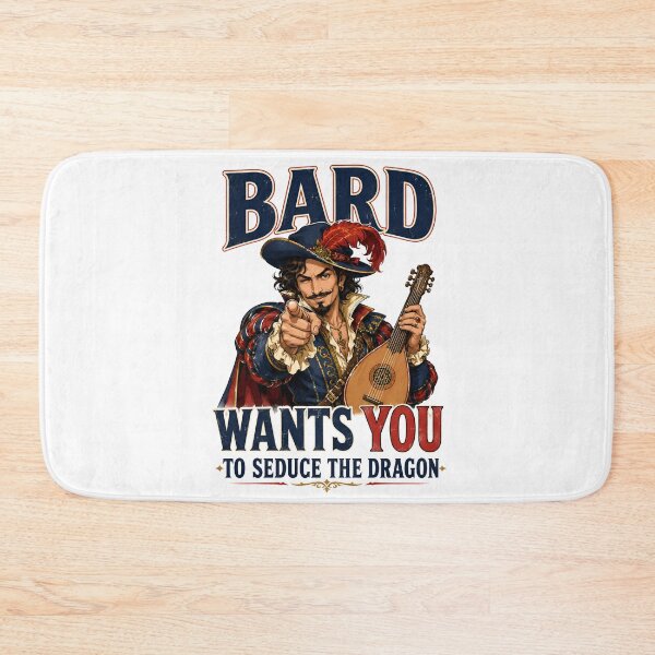 Item preview, Bard Wants You To Seduce The Dragon Tabletop Parody Art designed and sold by Fenay Designs.