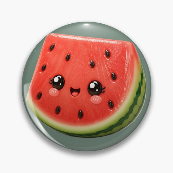 Item preview, Kawaii Watermelon 3D – Cute Smiling Fruit Cartoon Aesthetic designed and sold by AstraDrip Studio.
