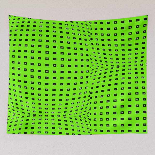 Item preview, Cyberpunk Orange Black Geometric Grid Pattern designed and sold by Yenday.