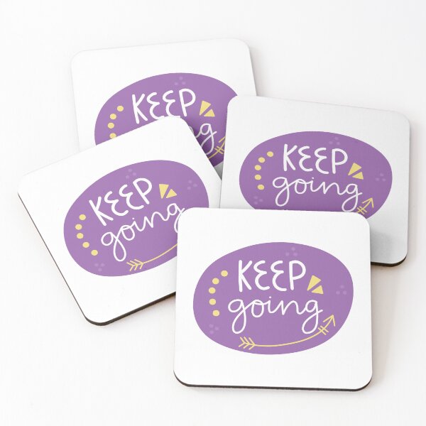 Item preview, Keep Going Cute Motivational Positive Aesthetic Sticker designed and sold by UniqueVibesArt.
