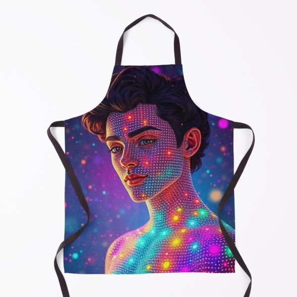 Item preview, Handsome Male with Multicolored Orbs | Surrealist Artistic Portrait designed and sold by RAISC.