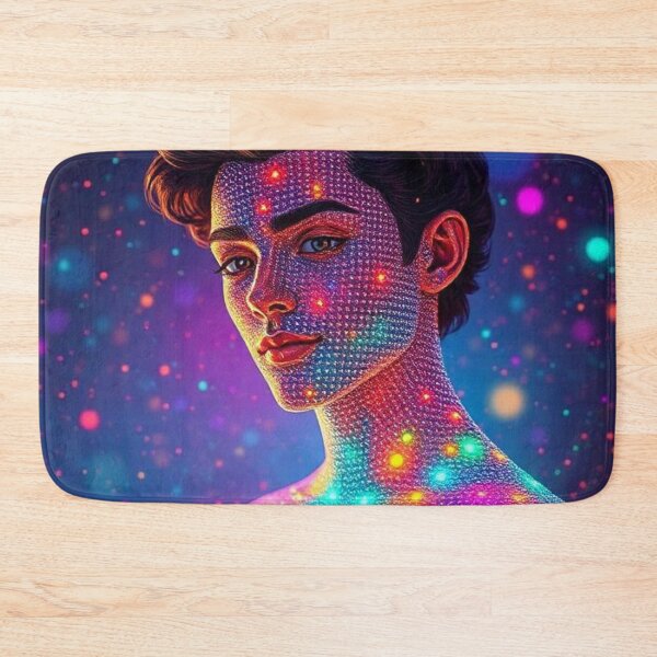 Item preview, Handsome Male with Multicolored Orbs | Surrealist Artistic Portrait designed and sold by RAISC.