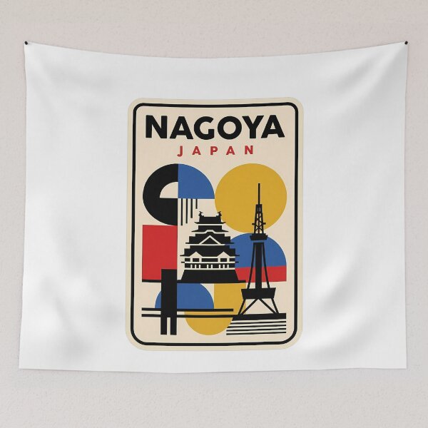 Item preview, Vintage Geometric Nagoya Japan Travel Style designed and sold by k3rstman1.