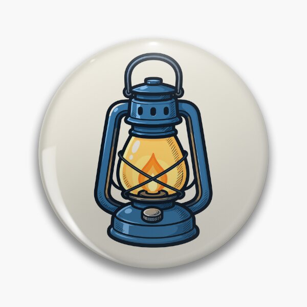 Item preview, Blue Vintage Camping Lantern Outdoor Adventure Campfire Design designed and sold by American Spirit.