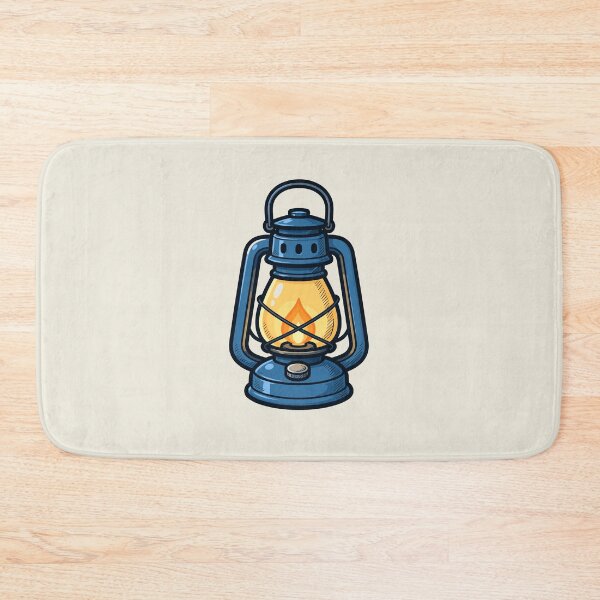Item preview, Blue Vintage Camping Lantern Outdoor Adventure Campfire Design designed and sold by American Spirit.