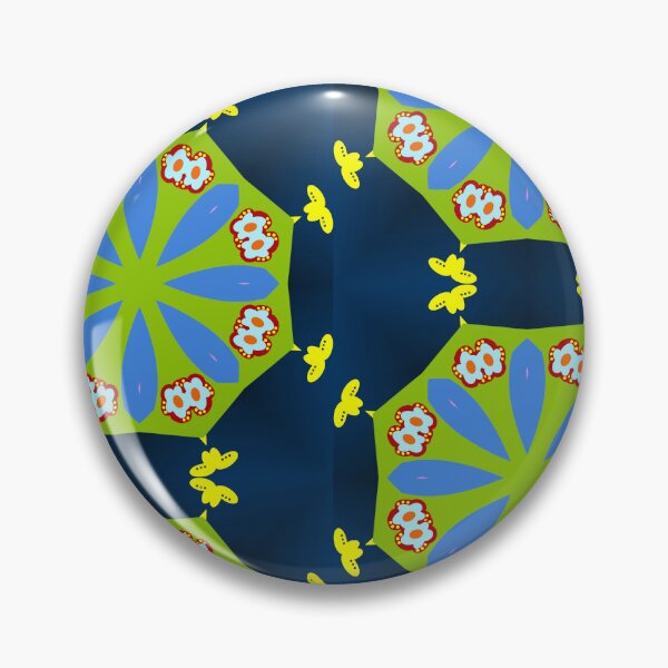 Item preview, Navy and Bold Green Mandala Pattern designed and sold by Tinsleybluebell.
