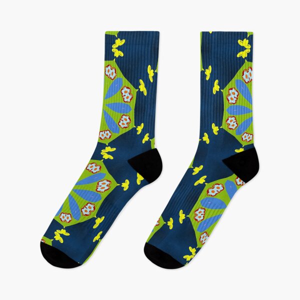 Item preview, Navy and Bold Green Mandala Pattern designed and sold by Tinsleybluebell.