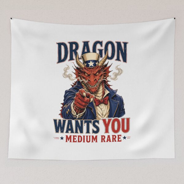 Item preview, Dragon Wants You Medium Rare Parody Art designed and sold by Fenay Designs.