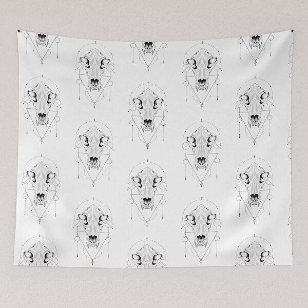 Item preview, Geometric Grizzly Bear Skull Sacred Geometry Art designed and sold by Salty Psyche.