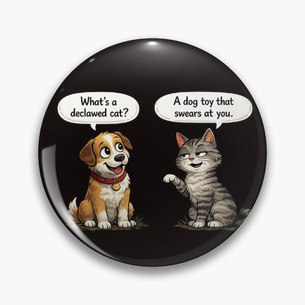Item preview, Dog vs Cat – Funny Talking Pets Cartoon with Sarcastic Joke designed and sold by Tadeusz1.