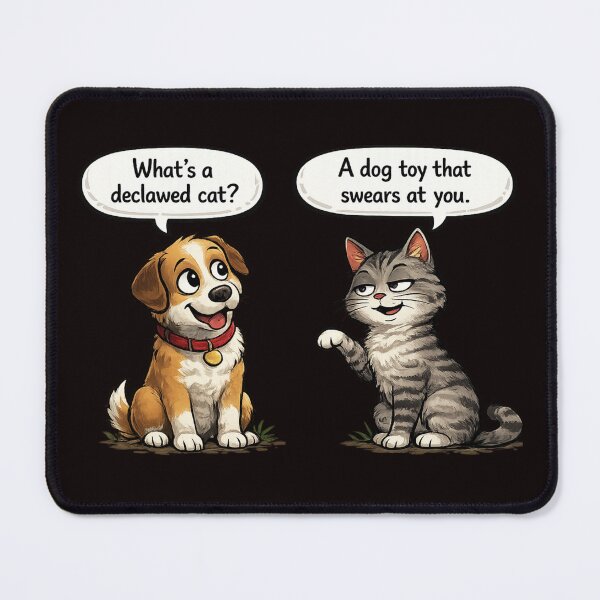 Item preview, Dog vs Cat – Funny Talking Pets Cartoon with Sarcastic Joke designed and sold by Tadeusz1.