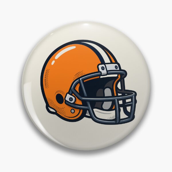 Item preview, Orange Football Helmet with Navy Face Mask Sports Fan Design designed and sold by American Spirit.