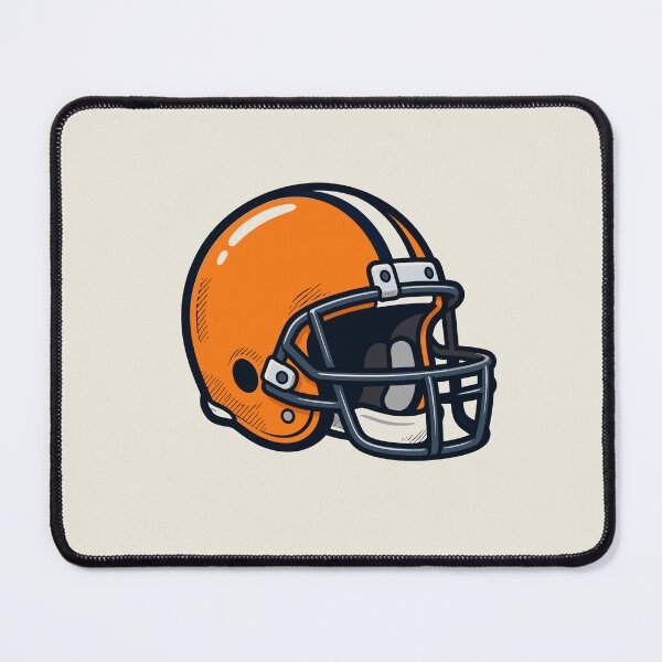 Item preview, Orange Football Helmet with Navy Face Mask Sports Fan Design designed and sold by American Spirit.