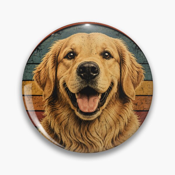 Item preview, Funny Golden Retriever Aggressively Friendly Dog Lover Vintage designed and sold by thoughtswear.