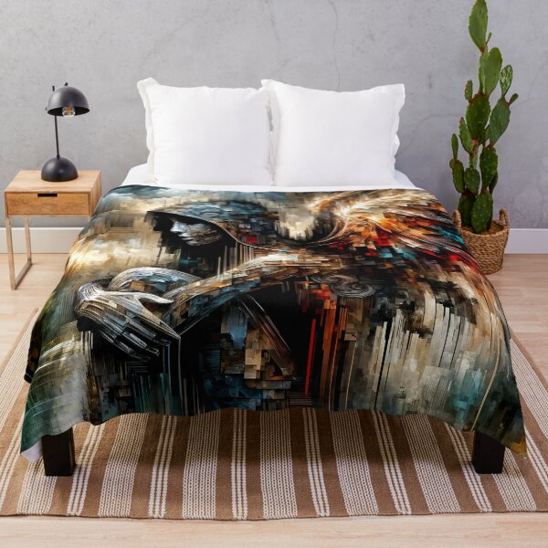 Item preview, Glitch Surrealism - Angel Finding Peace in Nature designed and sold by HarlequinDreams.