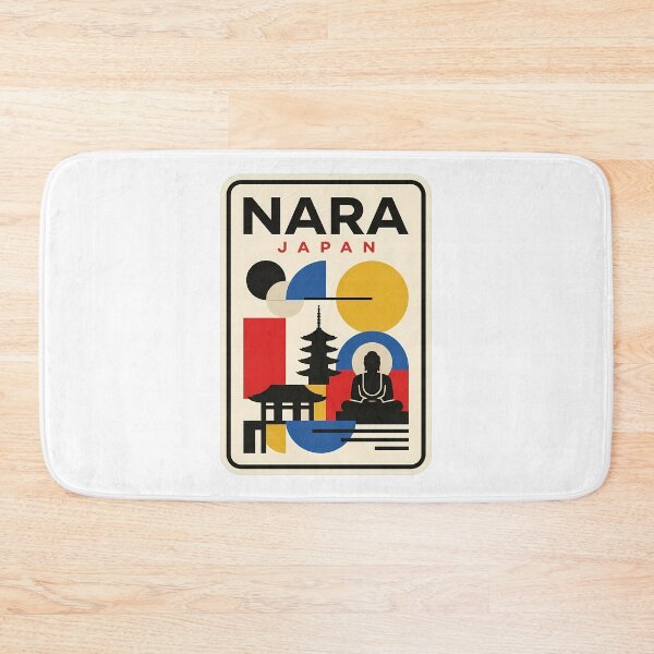 Item preview, Nara Japan Travel Poster Geometric Buddha Pagoda designed and sold by k3rstman1.