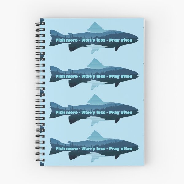 Item preview, Fish more Worry less Pray often T-shirt Christian camping Great outdoor Wonderful creation Enjoy nature Matthew 4:19 Fishers of men designed and sold by FTLOG.