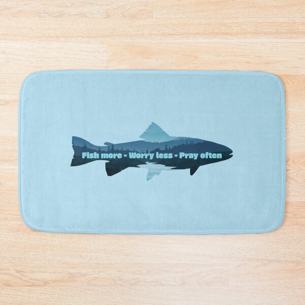 Item preview, Fish more Worry less Pray often T-shirt Christian camping Great outdoor Wonderful creation Enjoy nature Matthew 4:19 Fishers of men designed and sold by FTLOG.