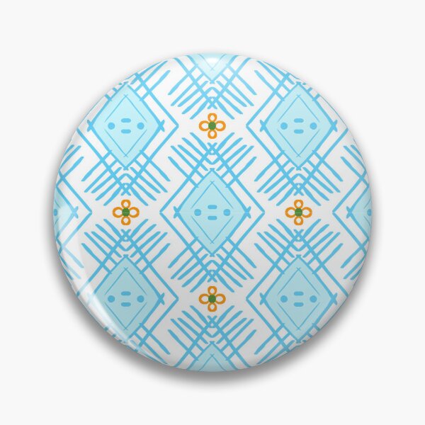Item preview, Pastel Blue Retro Geometric Diamond & Triangle Pattern designed and sold by Nicha Studio.