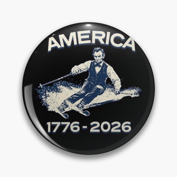 Item preview, Patriotic Abraham Lincoln Skiing - America 1776-2026 Semiquincentennial designed and sold by haitrieuic96.