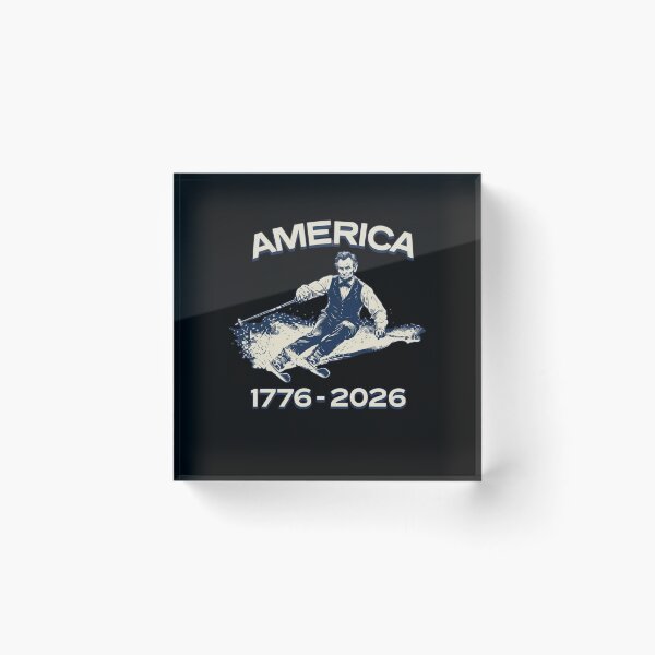 Item preview, Patriotic Abraham Lincoln Skiing - America 1776-2026 Semiquincentennial designed and sold by haitrieuic96.
