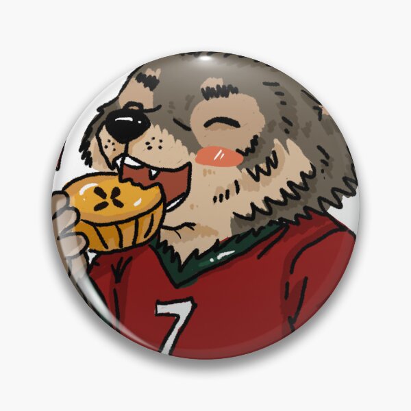 Item preview, Cute Portugal Wolf Eating Pastel de Nata | Football Animal Sticker designed and sold by chupichapa.