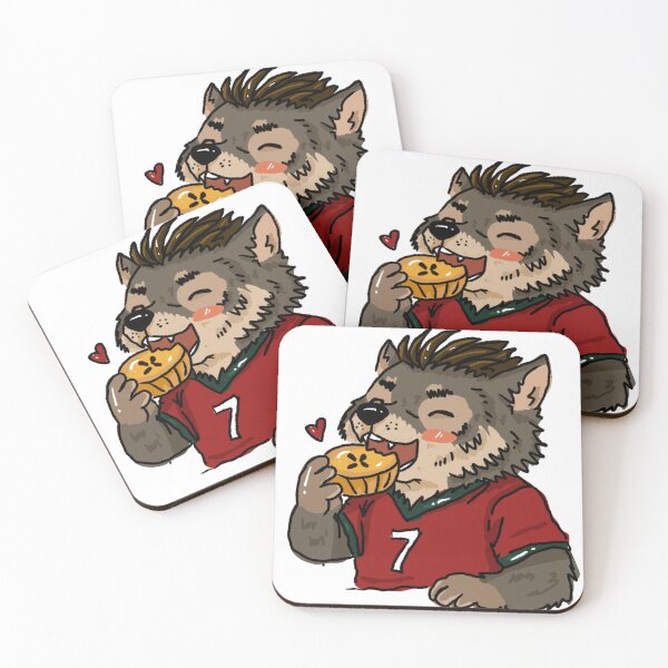 Item preview, Cute Portugal Wolf Eating Pastel de Nata | Football Animal Sticker designed and sold by chupichapa.