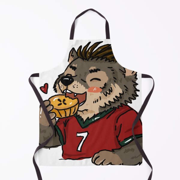 Item preview, Cute Portugal Wolf Eating Pastel de Nata | Football Animal Sticker designed and sold by chupichapa.