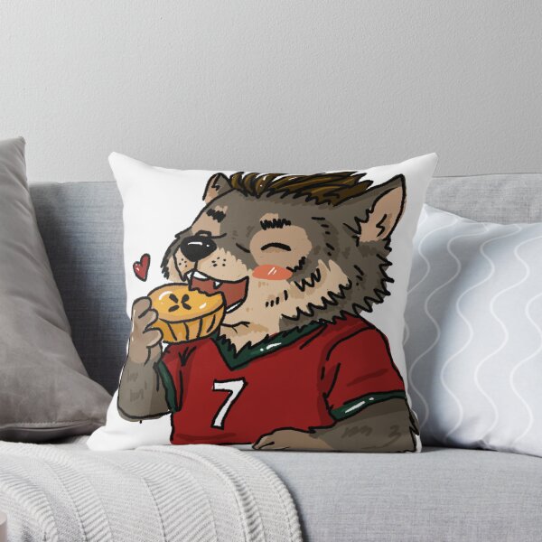 Item preview, Cute Portugal Wolf Eating Pastel de Nata | Football Animal Sticker designed and sold by chupichapa.