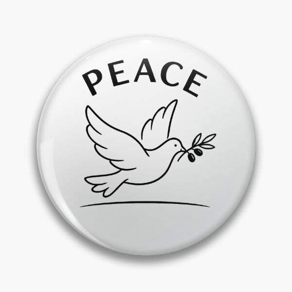 Item preview, Dove & Olive Branch line‑art design with Peace wording  designed and sold by wallartofmio.
