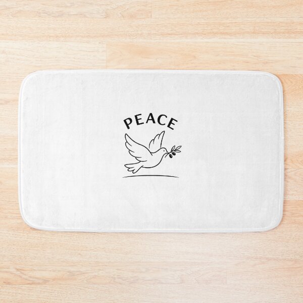 Item preview, Dove & Olive Branch line‑art design with Peace wording  designed and sold by wallartofmio.